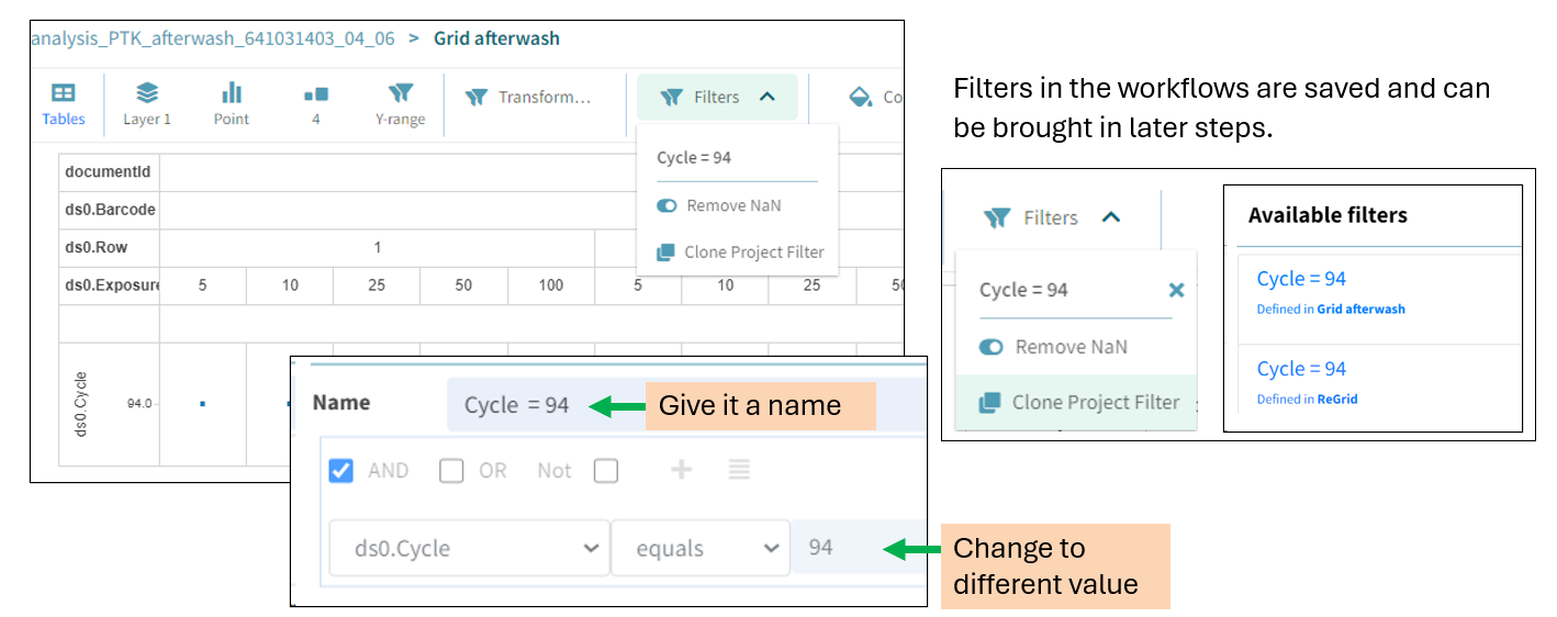 Working with filters
